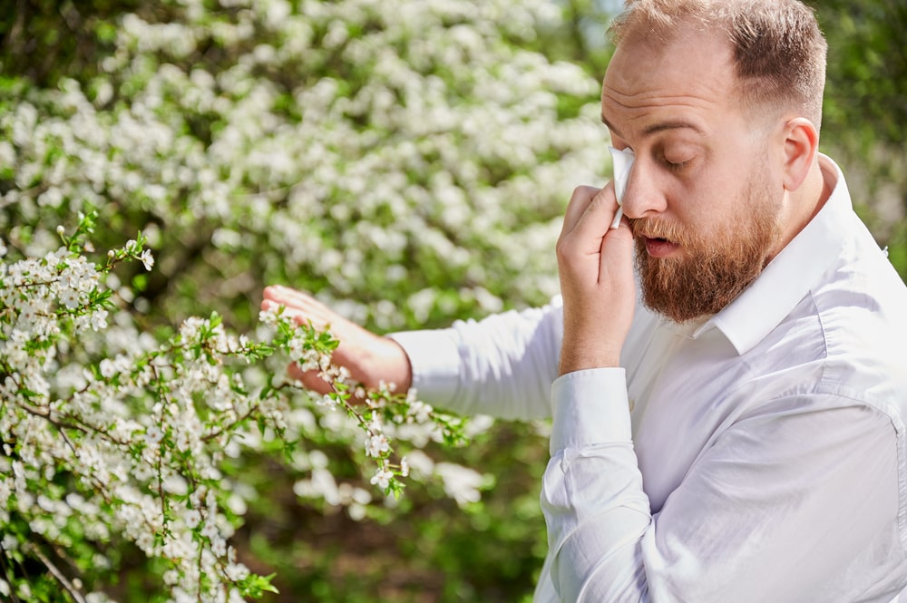 man allergic from seasonal allergy